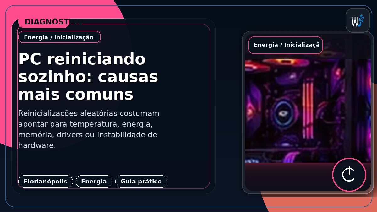PC reiniciando sozinho: causas mais comuns