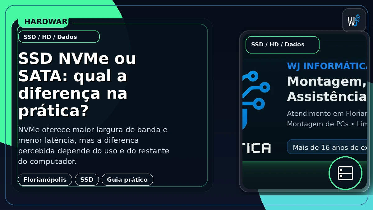 SSD NVMe ou SATA: qual a diferença na prática?