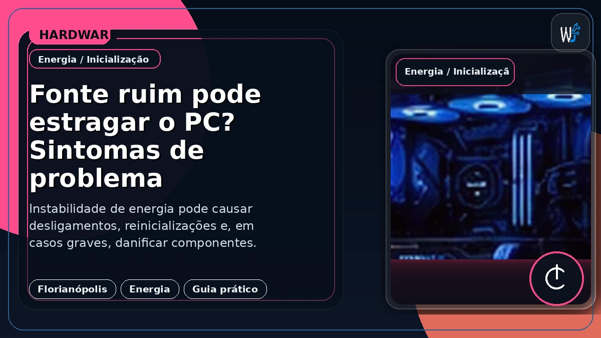 Fonte ruim pode estragar o PC? Sintomas de problema