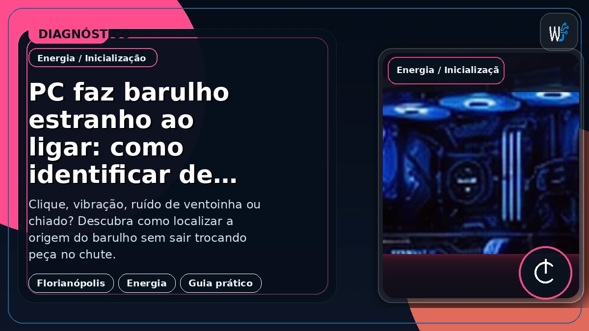 PC faz barulho estranho ao ligar: como identificar de onde vem