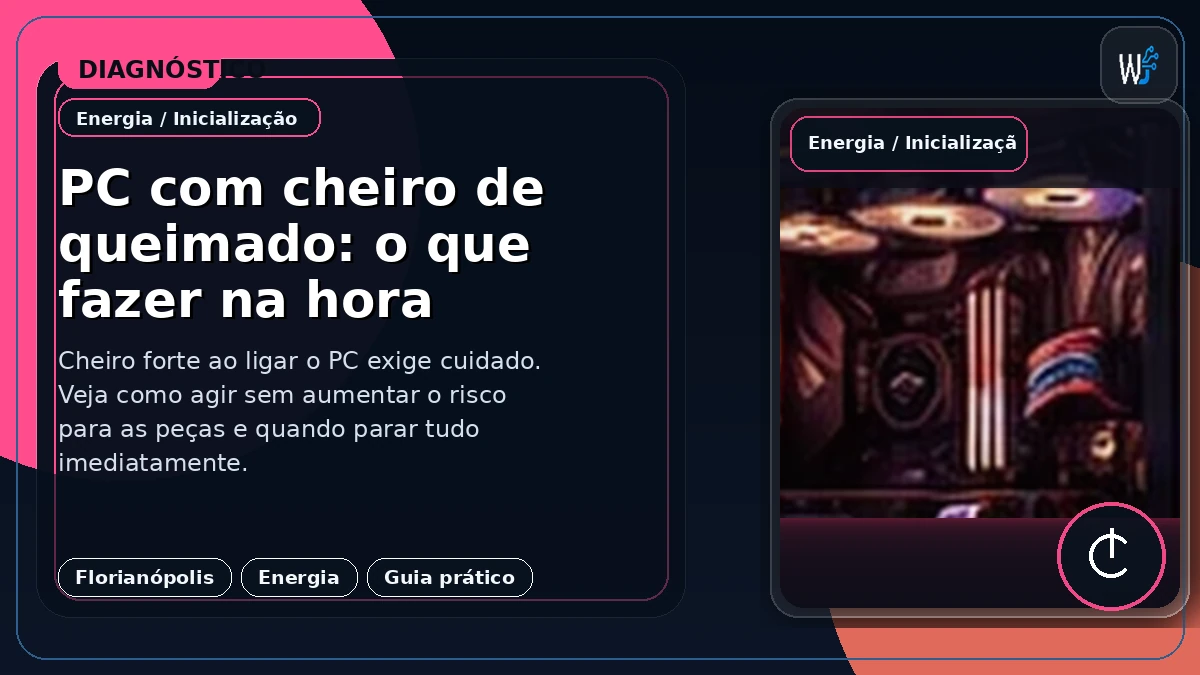 PC com cheiro de queimado: o que fazer na hora
