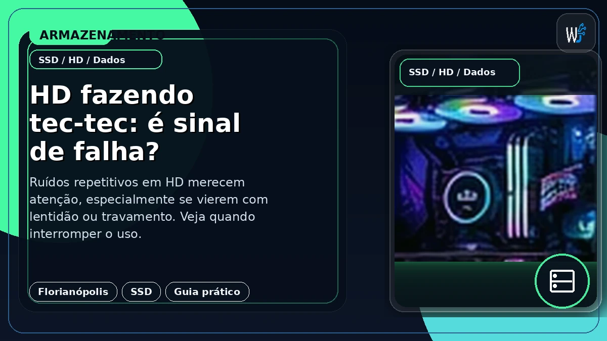 HD fazendo tec-tec: é sinal de falha?