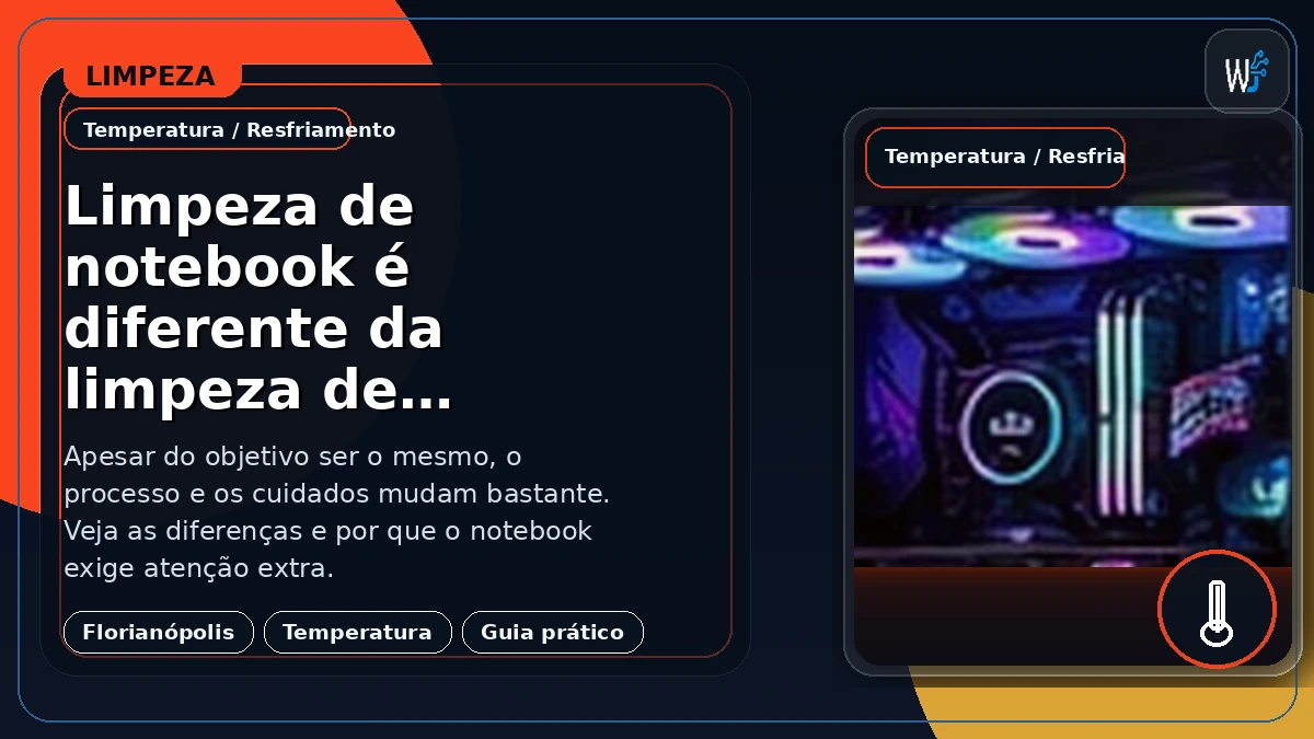 Limpeza de notebook é diferente da limpeza de desktop?